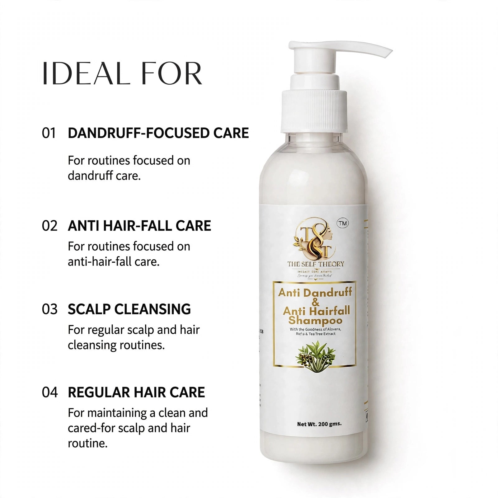 Anti Dandruff & Anti Hair Fall Shampoo - The Self Theory