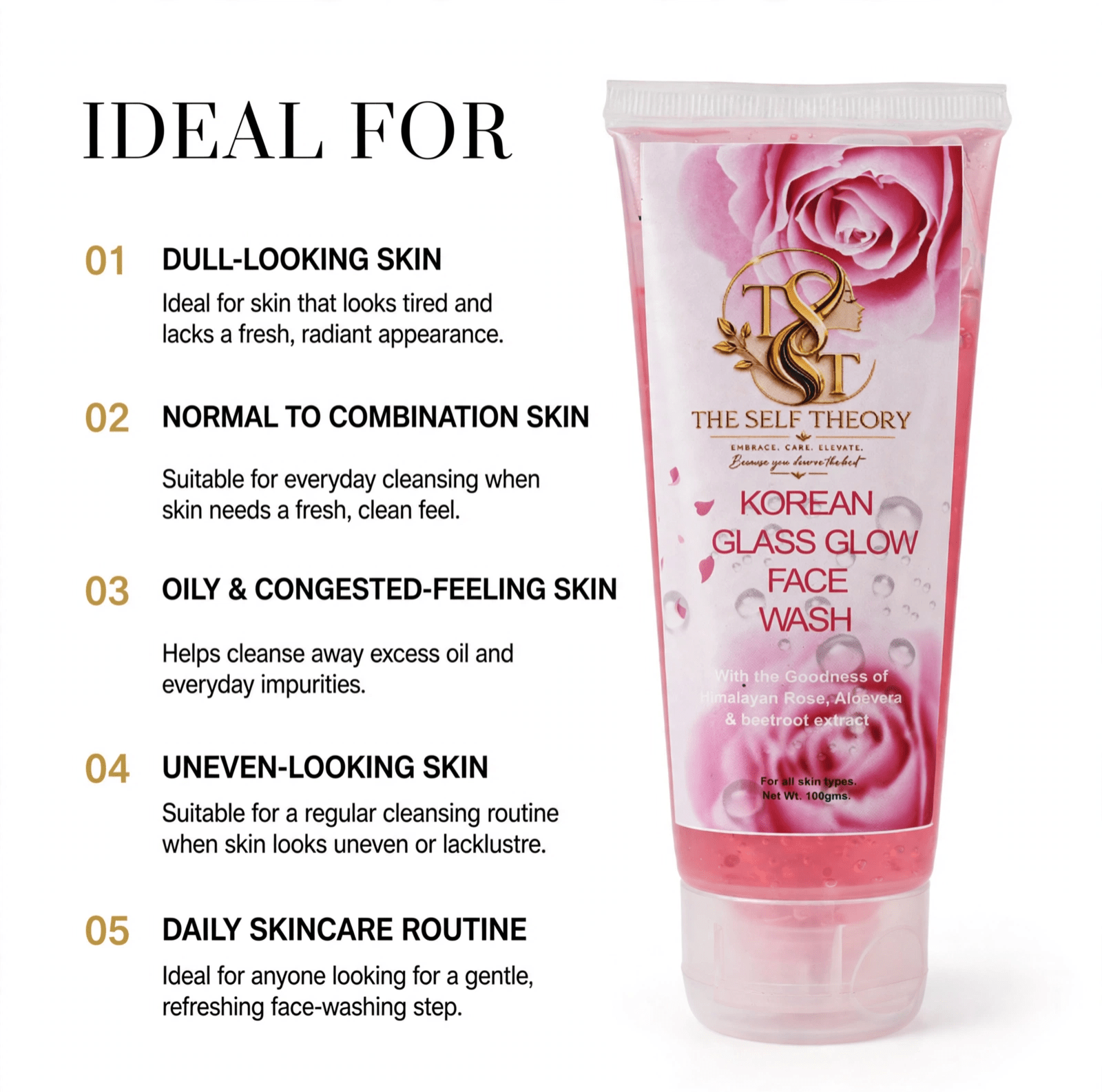 Korean Glass Glow Face Wash - The Self Theory