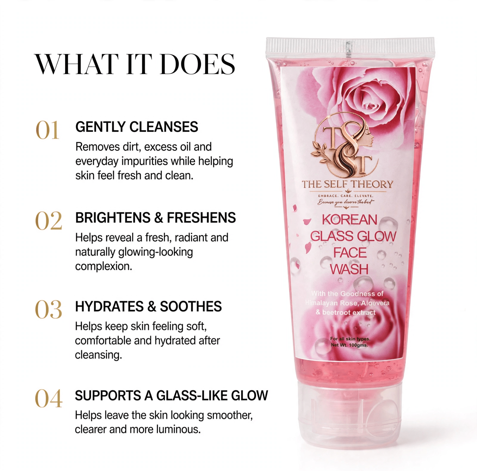 Korean Glass Glow Face Wash - The Self Theory