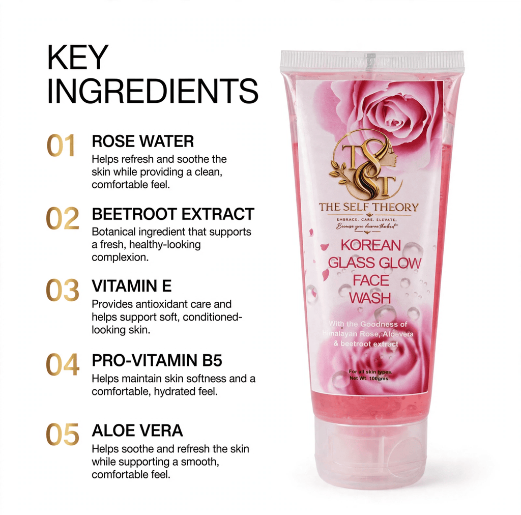 Korean Glass Glow Face Wash - The Self Theory