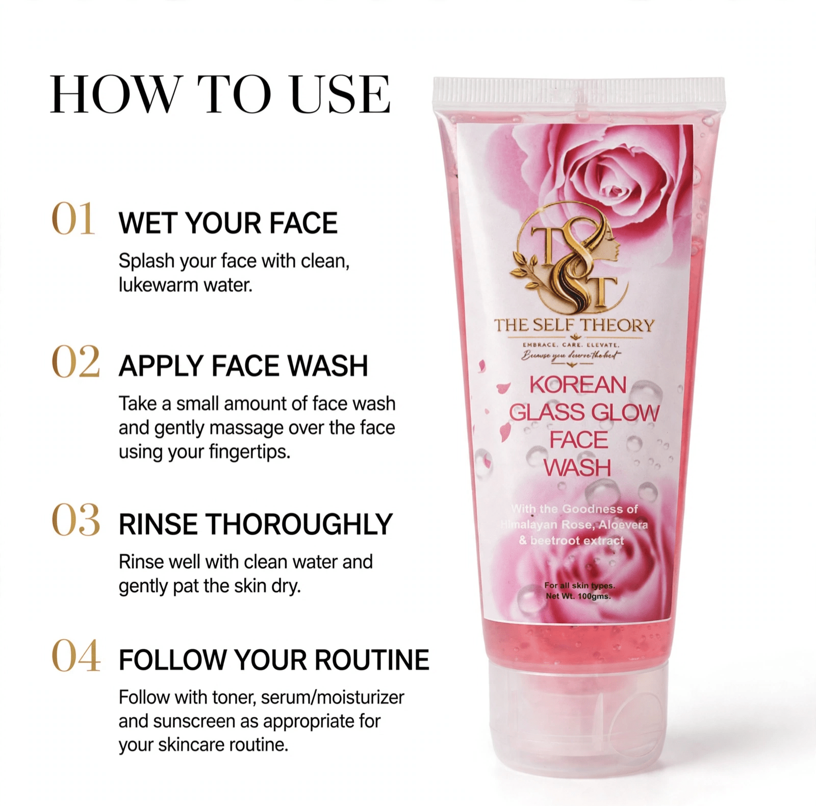 Korean Glass Glow Face Wash - The Self Theory