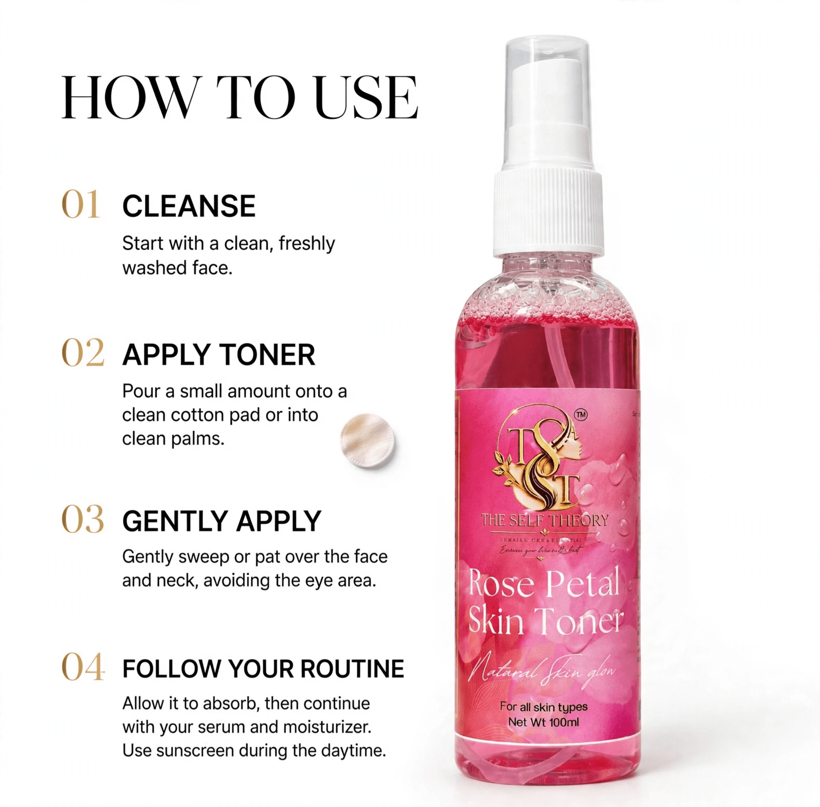 Rose Petal Skin Toner - The Self Theory