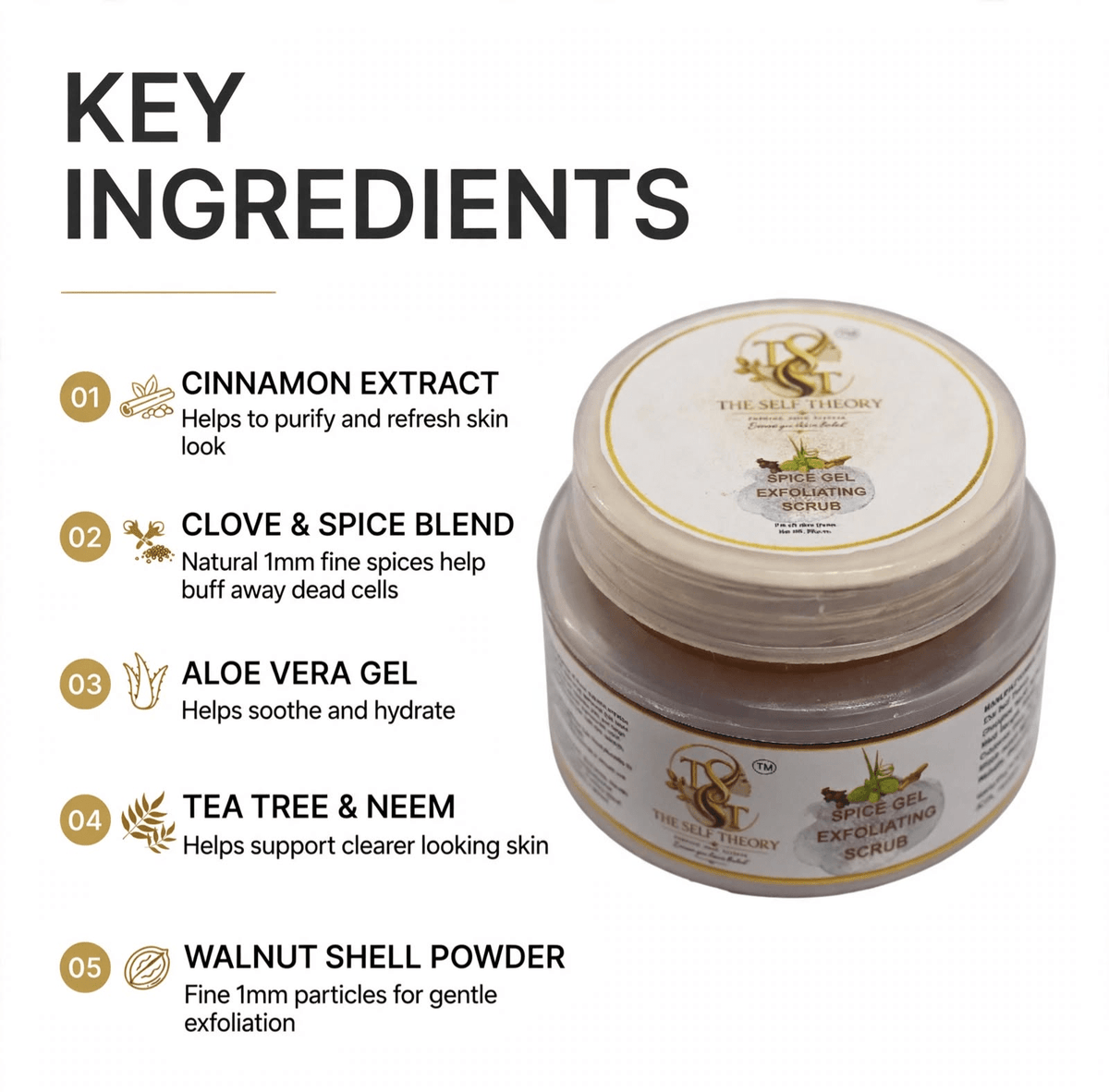 Spice Gel Exfoliating Scrub - The Self Theory