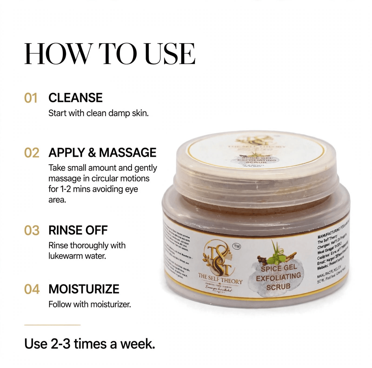 Spice Gel Exfoliating Scrub - The Self Theory